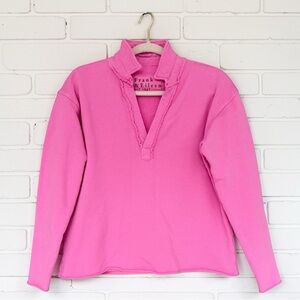 Frank & Eileen Patrick Popover Henley Triple Terry Cotton Pink Lemonade XS